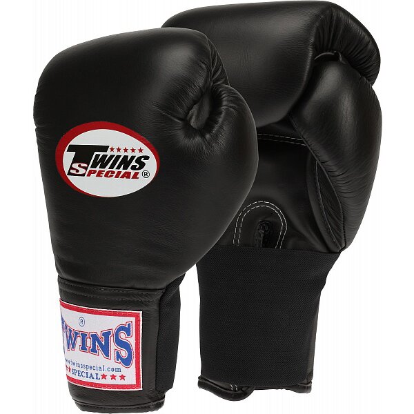 Боксерские перчатки Twins на резинке 10oz Black
