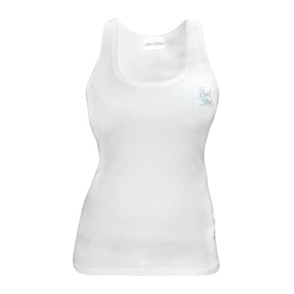 Майка жен Bad Girl Ribbed Vest White Blue