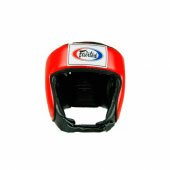 Шлем Fairtex кожаный Red