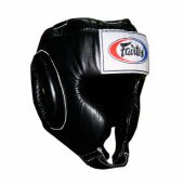 Шлем Fairtex кожаный защитный Black