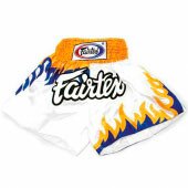 Шорты Fairtex Upside Down Flame Muay Thai Shorts White